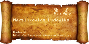Martinkovics Ludovika névjegykártya
